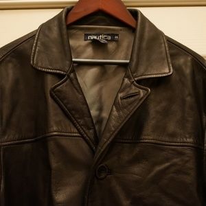 Black Leather Nautica jacket